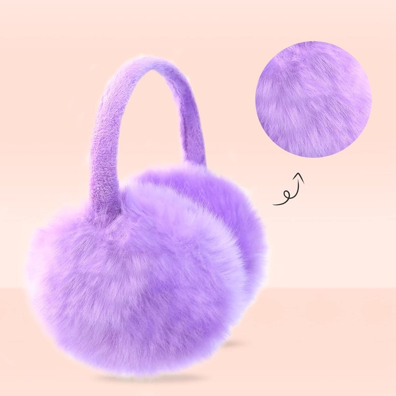 POXIMI Store Women Winter Earmuffs Girl Ski Adjustable Ear Covers for Cute Bow Ear Warmer Outdoor Earmuff Fleece Lining - Image 2